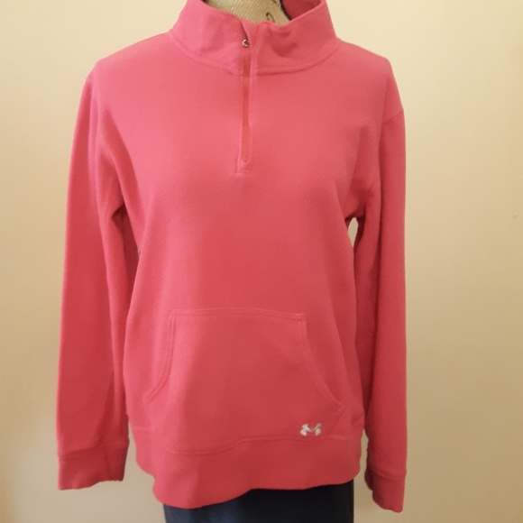 Under Armour Tops - Under Armour hot pink fleece 1/4 zip, med